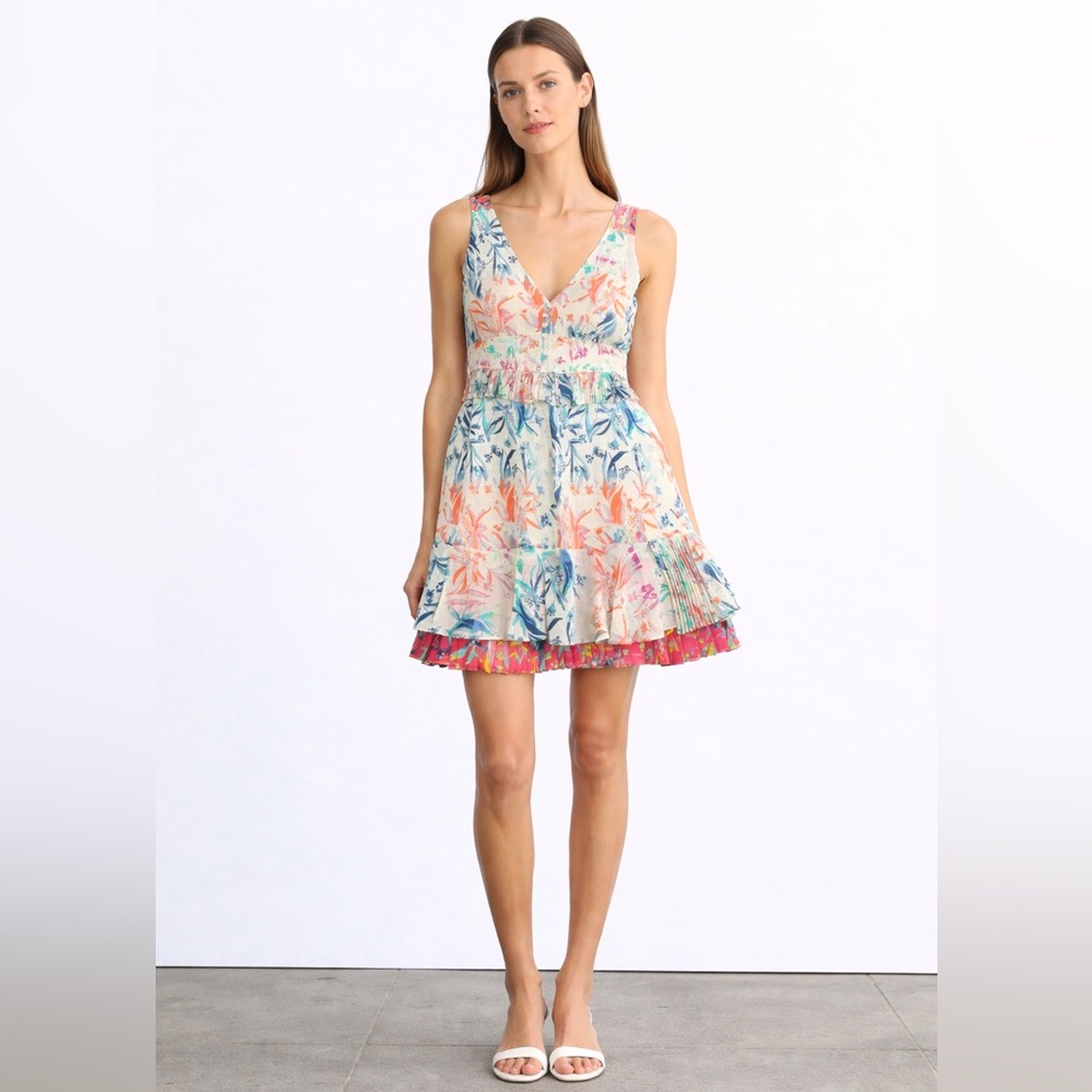 Tanya Taylor Eva Floral Silk Dress